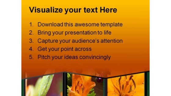 Flowers Nature PowerPoint Template 0610