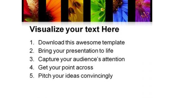 Flowers Rainbow Beauty PowerPoint Templates And PowerPoint Backgrounds 0611