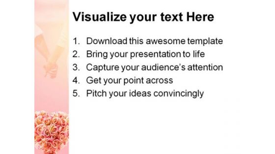 Flowers Wedding PowerPoint Template 0610