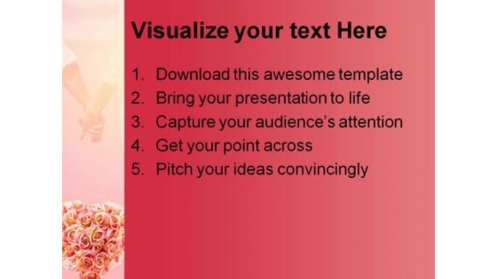 Flowers Wedding PowerPoint Template 0610
