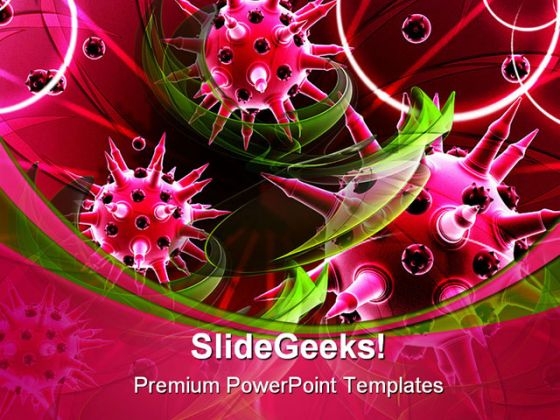 Flu Virus Medical PowerPoint Template 1110
