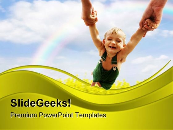 Flying Baby Nature PowerPoint Themes And PowerPoint Slides 0611