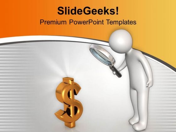 Focus On Dollar Money Financial Concept PowerPoint Templates Ppt Backgrounds For Slides 0413