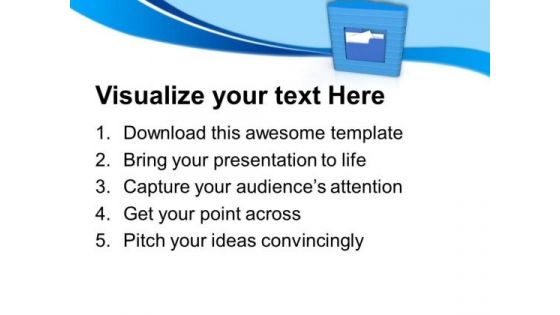 Folder Attached To Server PowerPoint Templates Ppt Backgrounds For Slides 0713
