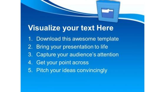Folder Attached To Server PowerPoint Templates Ppt Backgrounds For Slides 0713