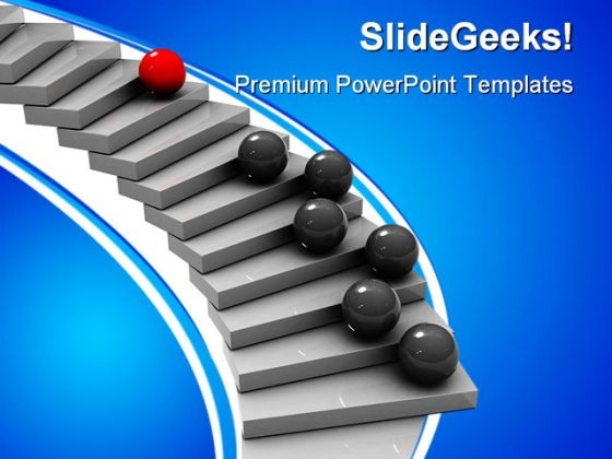 Follow Leader Business PowerPoint Themes And PowerPoint Slides 0511