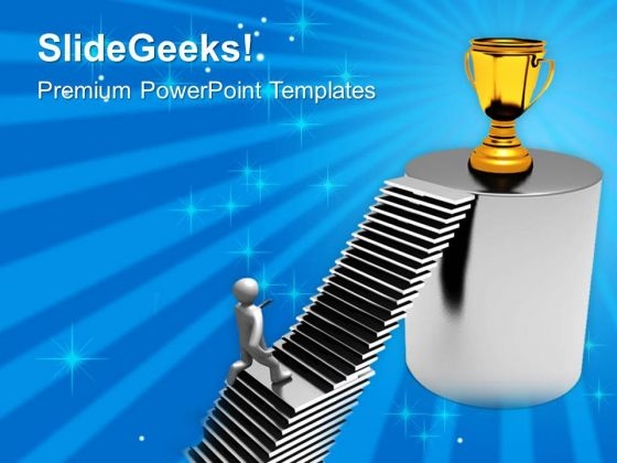 Follow The Ladder Of Success PowerPoint Templates Ppt Backgrounds For Slides 0413