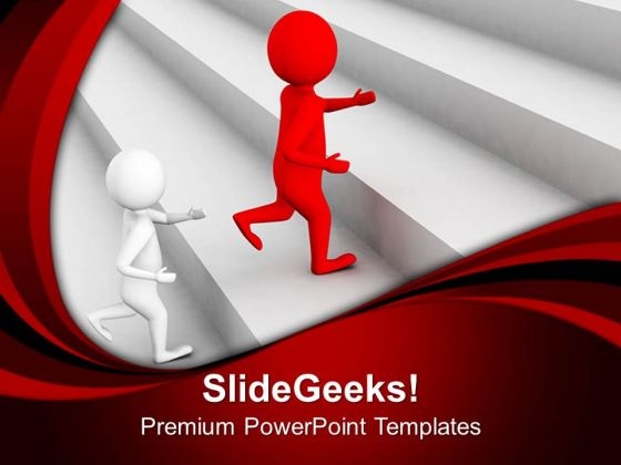Follow The Stair Of Success PowerPoint Templates Ppt Backgrounds For Slides 0613