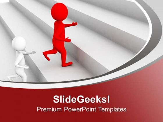 Follow The Stars Of Success PowerPoint Templates Ppt Backgrounds For Slides 0613