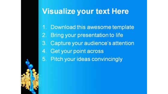 Follows One Leadership PowerPoint Templates And PowerPoint Backgrounds 0511