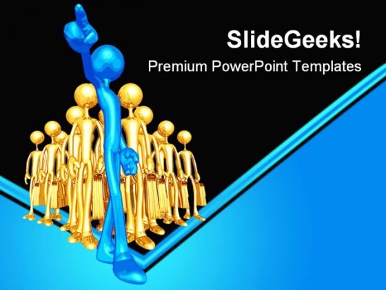 Follows One Leadership PowerPoint Templates And PowerPoint Backgrounds 0511