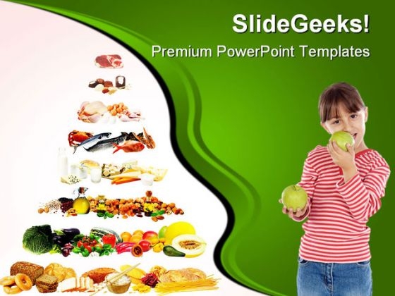 Food Pyramid Health PowerPoint Templates And PowerPoint Backgrounds 0611