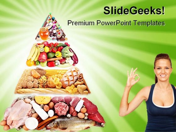 Food Pyramid Health PowerPoint Themes And PowerPoint Slides 0411