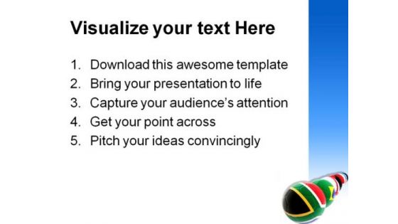 Foot Balls With Flags Game PowerPoint Themes And PowerPoint Slides 0511