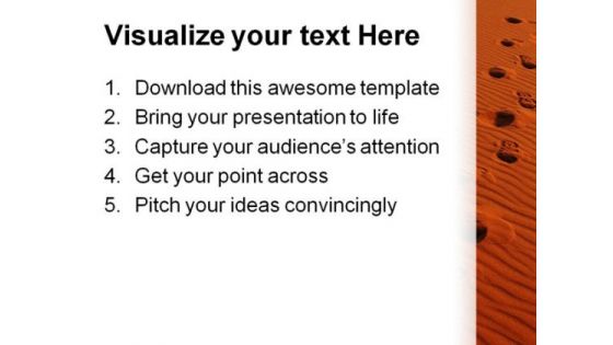 Footsteps In Sahara Desert Holidays PowerPoint Themes And PowerPoint Slides 0711