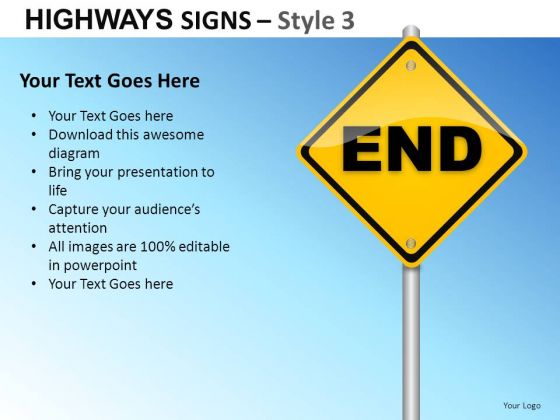 Forbidden Guide Highways Signs 3 PowerPoint Slides And Ppt Diagram Templates