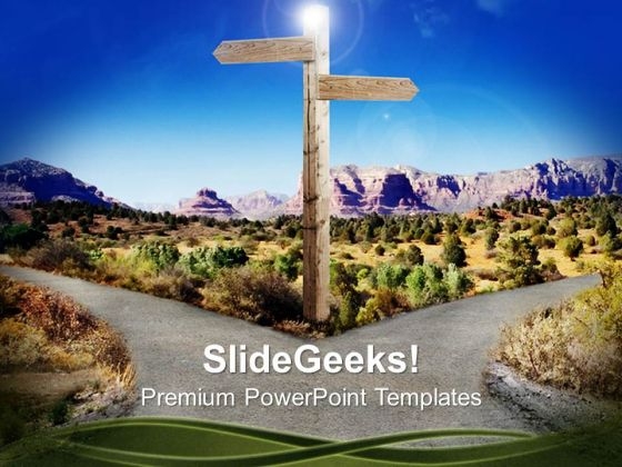 Fork In The Road Nature PowerPoint Templates And PowerPoint Themes 0712