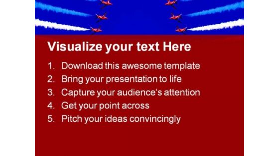 Formation Flight Americana PowerPoint Templates And PowerPoint Backgrounds 0711