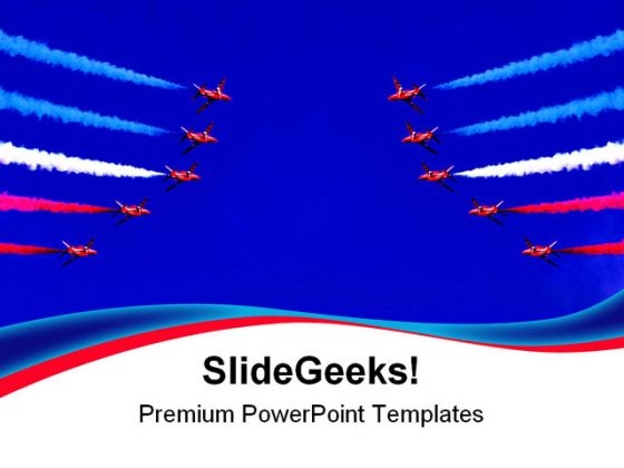Formation Flight Americana PowerPoint Templates And PowerPoint Backgrounds 0711