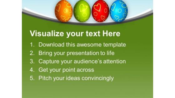 Four Easter Bunny Eggs PowerPoint Templates Ppt Backgrounds For Slides 0813