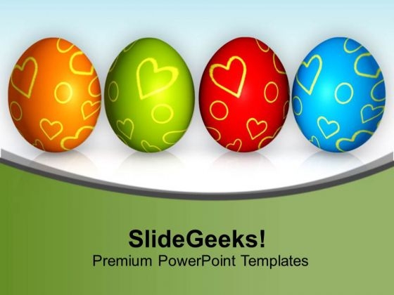 Four Easter Bunny Eggs PowerPoint Templates Ppt Backgrounds For Slides 0813