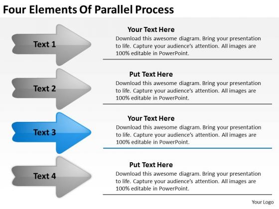 Four Elements Of Parallel Process Consultant Business Plan PowerPoint Templates