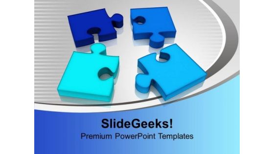 Four Jigsaw Puzzle Pieces Business PowerPoint Templates Ppt Backgrounds For Slides 1112
