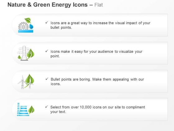 Four Text Icons For Environmental Safety And Green Energy Ppt Slides Graphics