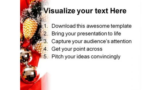 Frame Christmas PowerPoint Template 0610