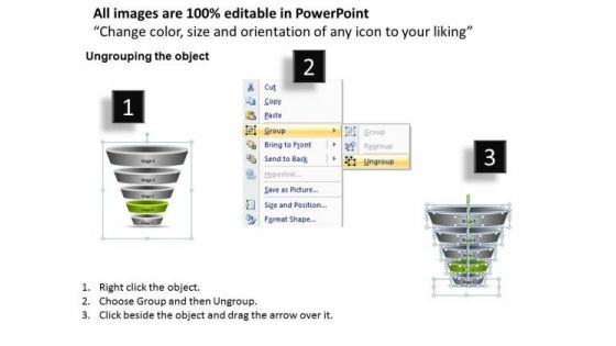 Free Business Charts Of 5 Stages Process Strategy PowerPoint Templates