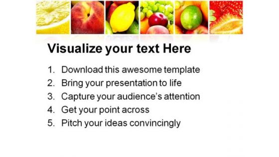 Fresh And Healthy Fruits Food PowerPoint Templates And PowerPoint Backgrounds 0711