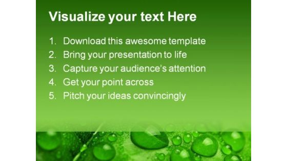 Fresh Green Leaf Nature PowerPoint Templates And PowerPoint Backgrounds 0511