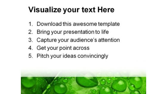Fresh Green Leaf Nature PowerPoint Themes And PowerPoint Slides 0511