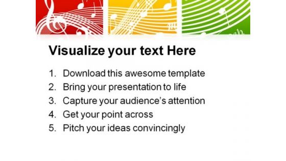 Fresh Music Theme Symbol PowerPoint Themes And PowerPoint Slides 0611