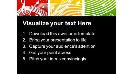 Fresh Music Theme Symbol PowerPoint Themes And PowerPoint Slides 0611