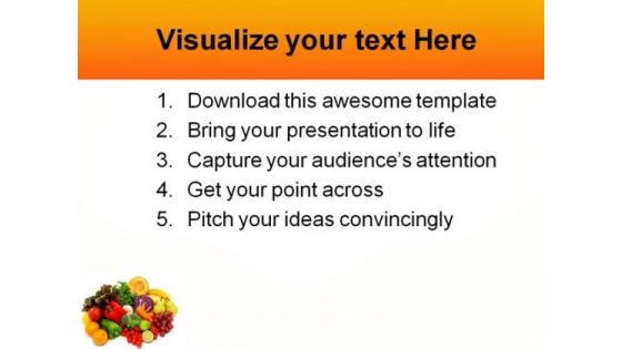 Fresh Vegetables Food PowerPoint Template 0810