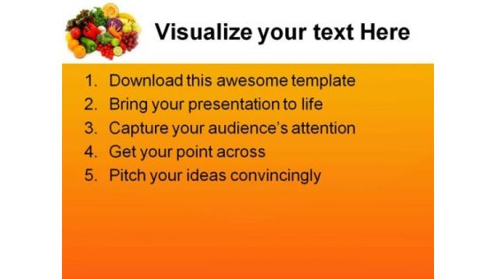 Fresh Vegetables Food PowerPoint Template 0810