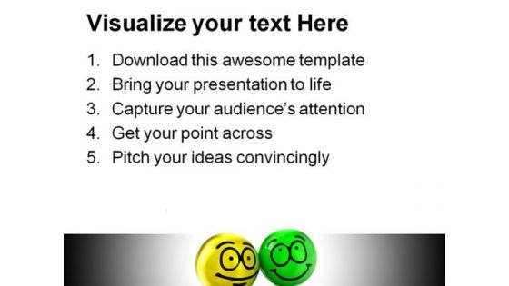 Friendship Smiley Balls Metaphor PowerPoint Templates And PowerPoint Backgrounds 0411