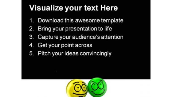 Friendship Smiley Balls Metaphor PowerPoint Templates And PowerPoint Backgrounds 0411