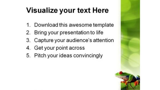 Frog Animals PowerPoint Templates And PowerPoint Backgrounds 0211