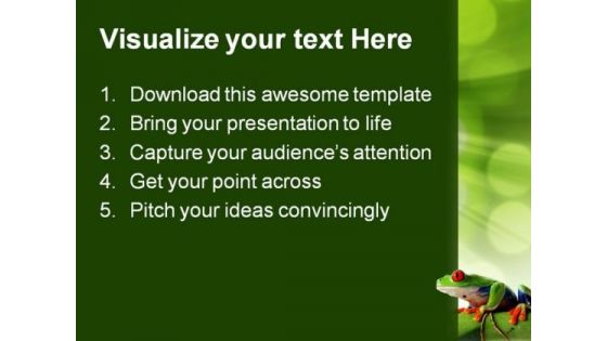 Frog Animals PowerPoint Templates And PowerPoint Backgrounds 0211
