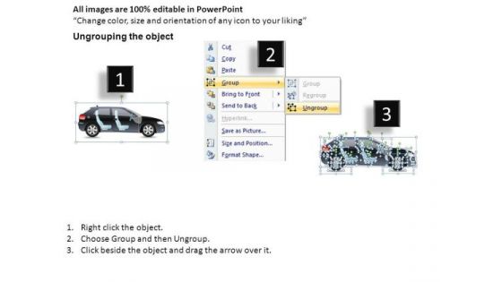 Front Design 2 Door Gray Car Side PowerPoint Slides And Ppt Diagram Templates