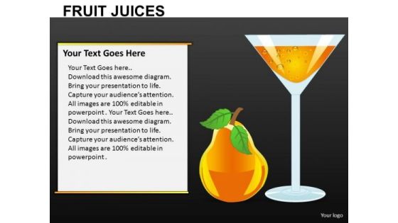 Fruit Juices Editable PowerPoint Slides Download