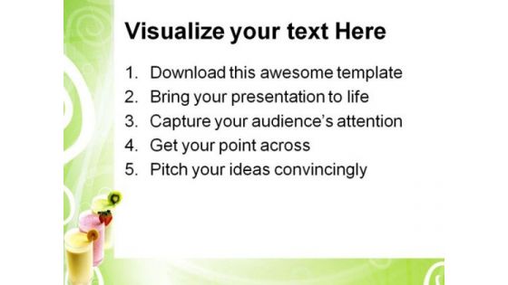 Fruit Smoothies Food PowerPoint Themes And PowerPoint Slides 0511