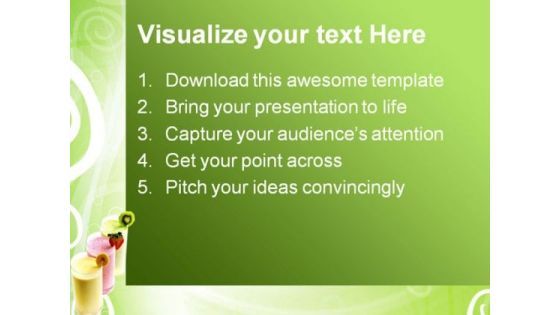 Fruit Smoothies Food PowerPoint Themes And PowerPoint Slides 0511