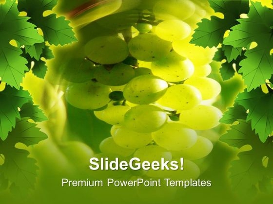 Fruitful Grapes Health PowerPoint Templates Ppt Backgrounds For Slides 0213