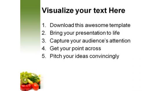 Fruits And Vegetables Food PowerPoint Backgrounds And Templates 1210