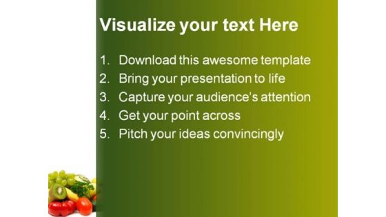 Fruits And Vegetables Food PowerPoint Backgrounds And Templates 1210