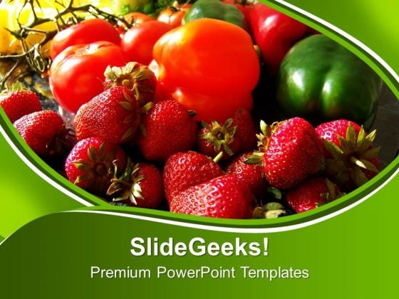 Fruits And Veggies Health PowerPoint Templates Ppt Backgrounds For Slides 0213
