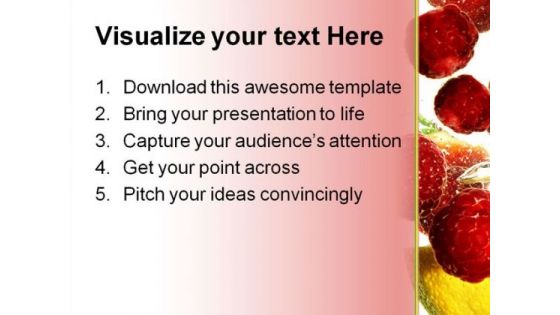 Fruits Refreshing Food PowerPoint Template 0810